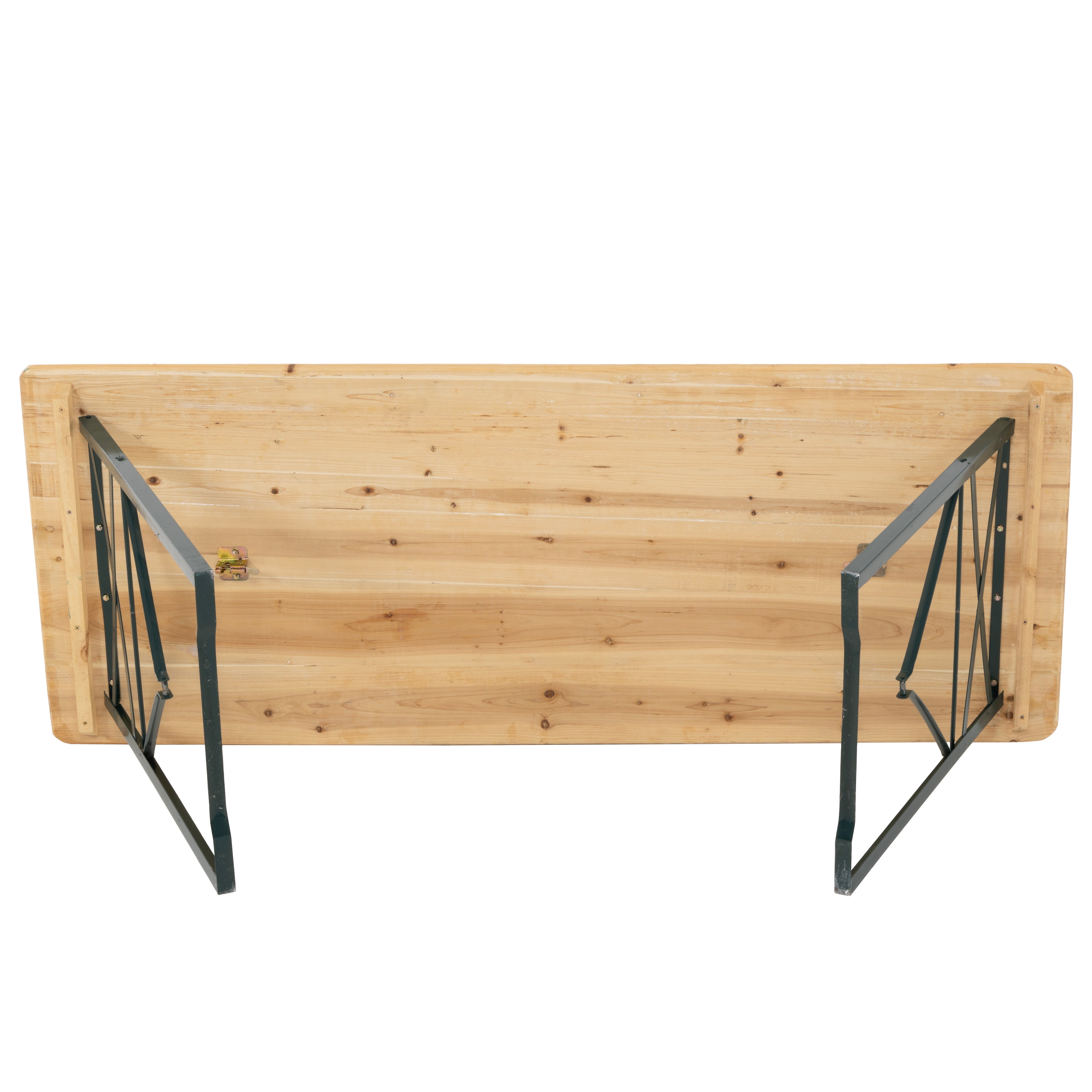 VESTIAMO CASA GIARDINO - Set Birreria da giardino con Tavolo e 2 panchine Pieghevoli